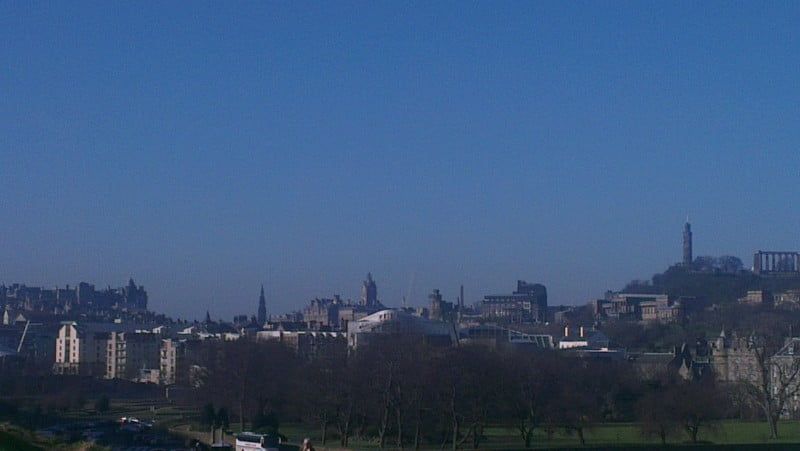Panoramic view of Edinburgh City center