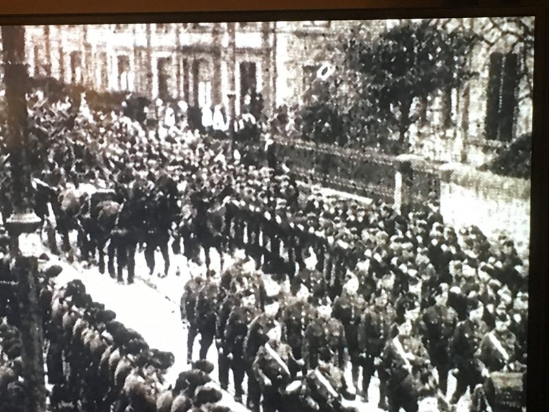 The funeral cortege in Pilrig Street, heading for Rosebank Cemetery