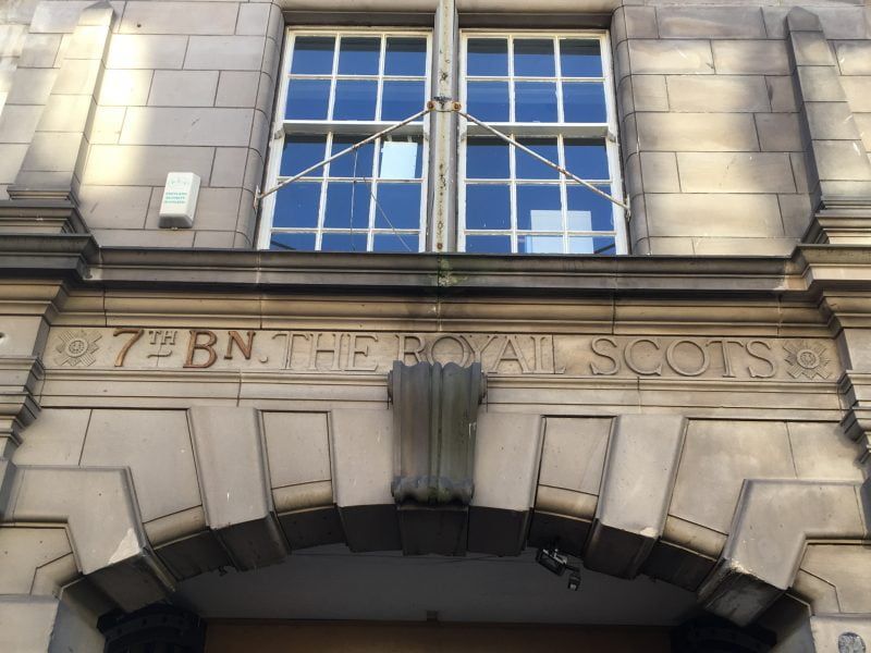 The Dalmeny Street Drill Hall where the troops had left Leith