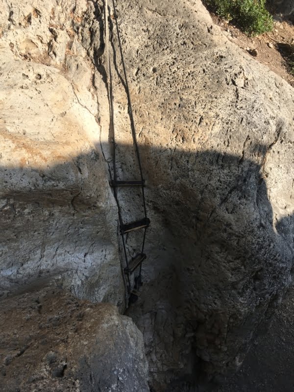 Rope ladder , Anidri Gorge, Crete.