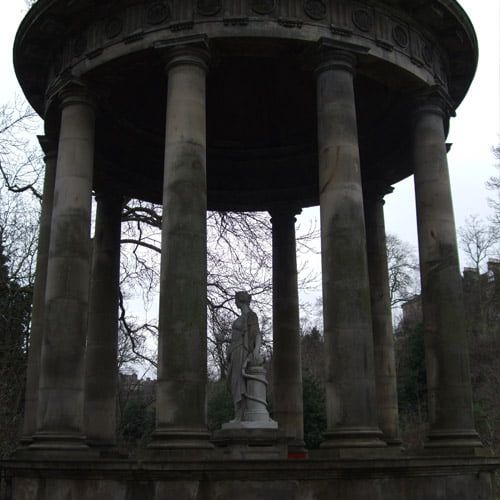 Statue in city of Edinburgh