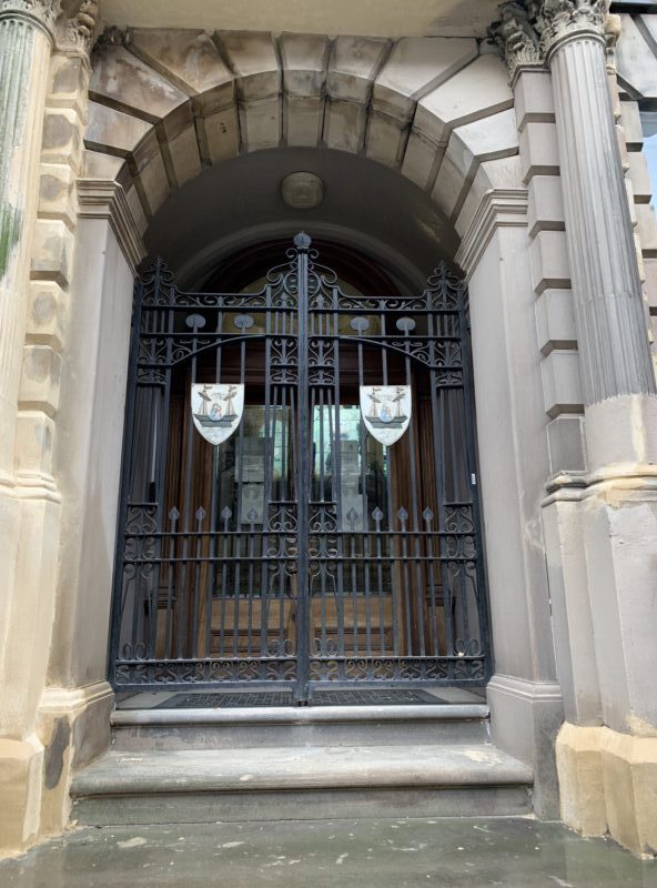 Entrance to the grand ceremonial stairs leading to the Leith Council Chambers